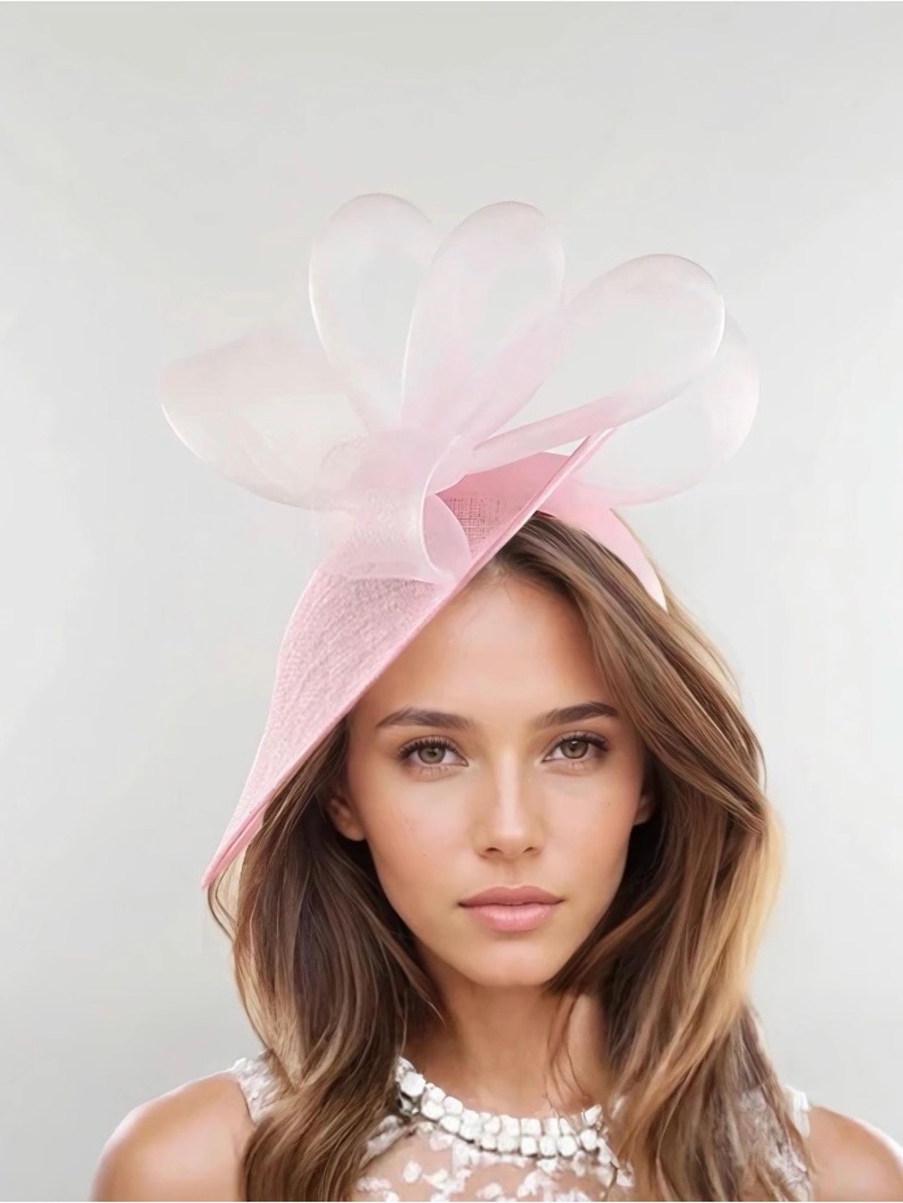 Candy Pink Saucer Disc Fascinator Hat